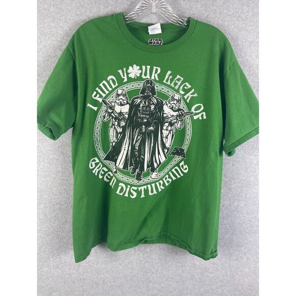 Star Wars Darth Vader T‎ Shirt Men's Size L Green St Patricks Day Funny Tee - Picture 1 of 7